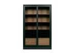 Lumenao - 2-Door Wooden Display Cabinet H200cm - Black OAYF09566
