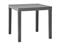 Table de jardin carrée plastique anthracite Lumenao 2 OJGK57090