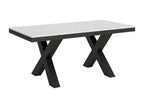 Table extensible 90x180/284 cm Ventoriq Evolution Frêne Blanc cadre Anthracite WKBR03138