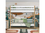 Lit superposé en bois N03 Blanc / Chêne Naturel 90x180 SLRU74437