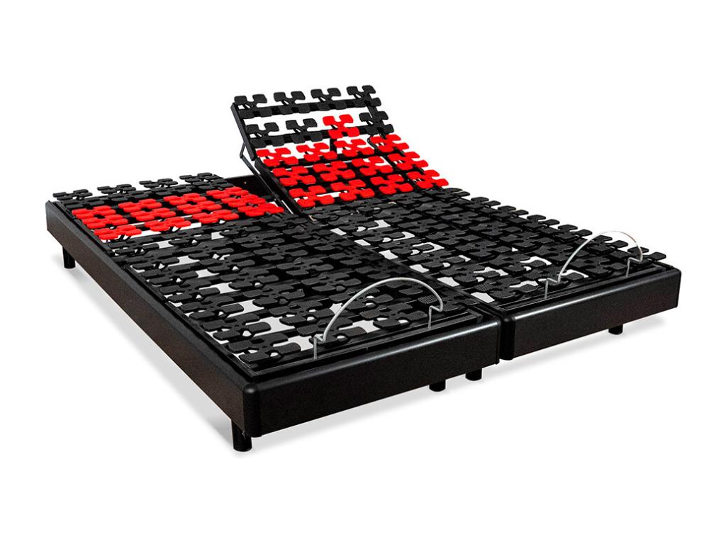 Ventoriq LITERIE - Jeu de 2 sommiers électriques SUPERFLEX 160x190 cm - Plots WMJR86411