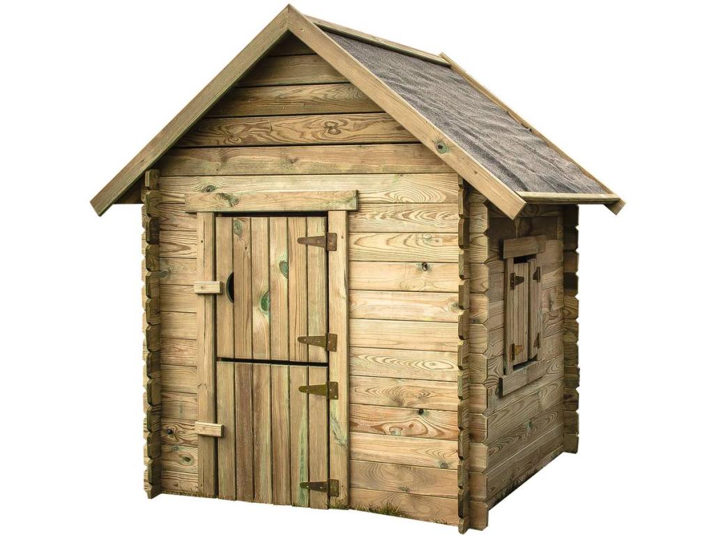 Ventoriq Wooden Playhouse - 120x120x159 cm XAJB77700