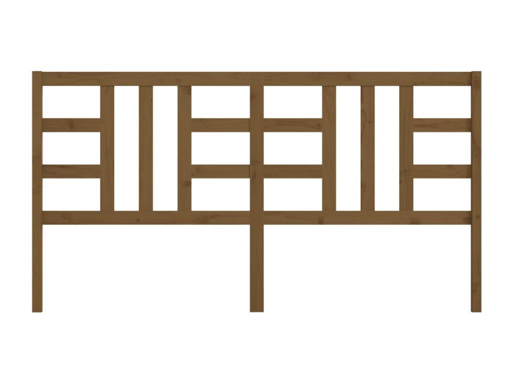 Tête de lit Marron miel 206x4x100 cm Bois massif de pin NMWF90987