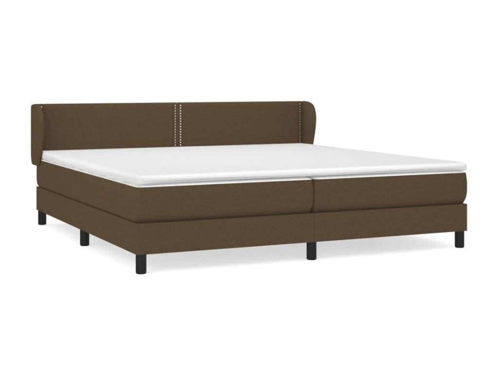 Lit à sommier tapissier avec matelas Marron foncé 200x200 cm GKDP81673