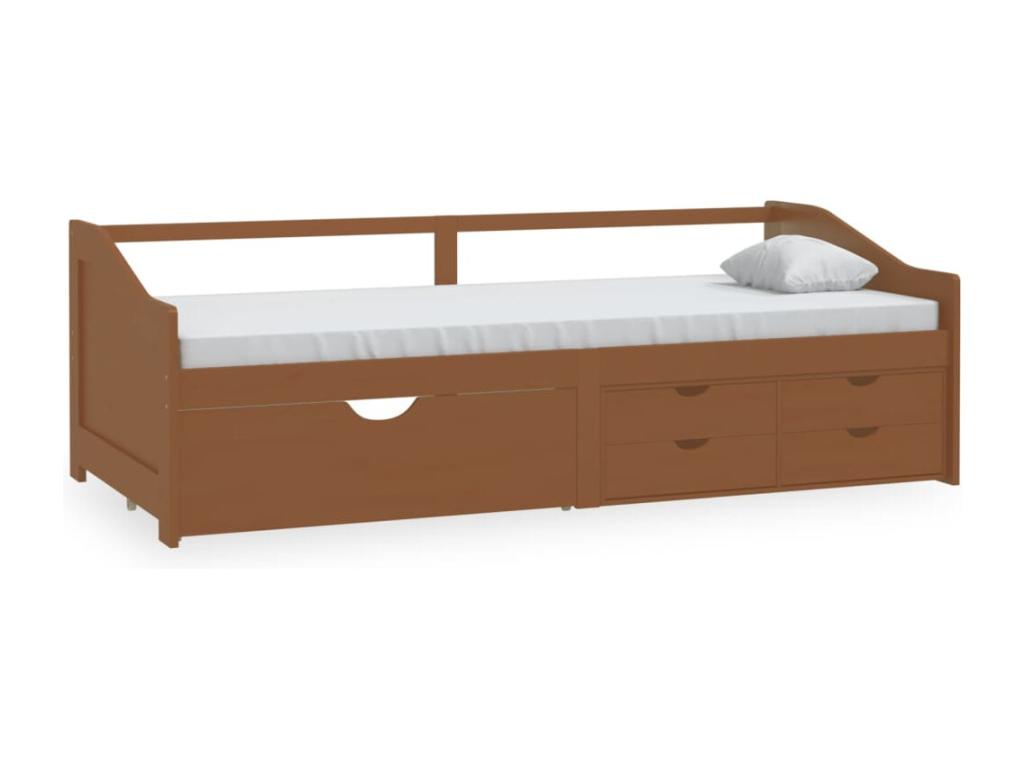 3-seater daybed without mattress, solid pine wood, 90x200 cm, IGGO70952