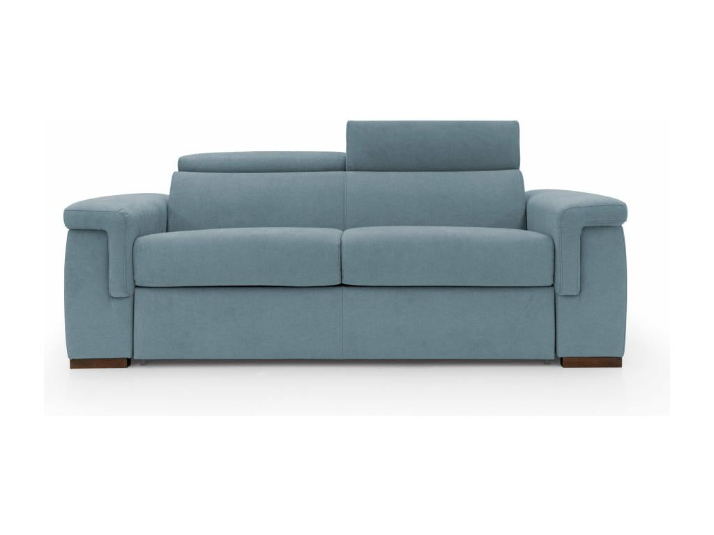 Ventoriq Canapé convertible matelas H18 cm en tissu imperméable T02 220 cm mat- 140x297 bleu pastel REMM85942