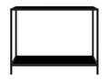 Black console table 100x35x75 cm Tempered glass BLTB07426