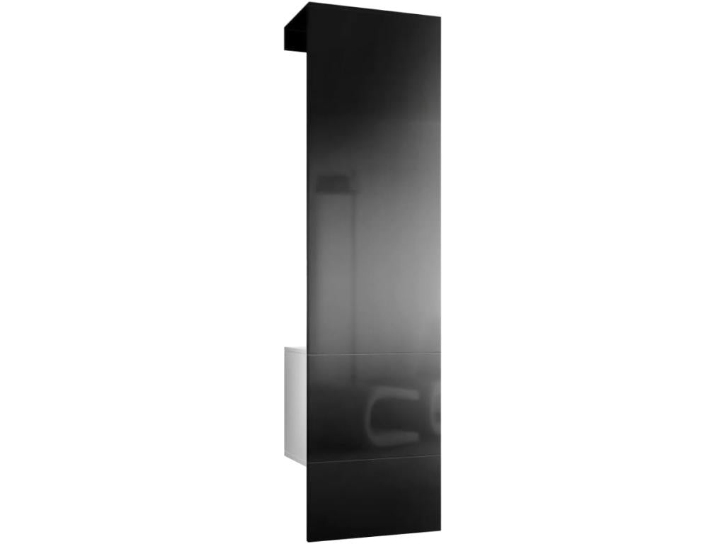 Coat rack, matte white and high-gloss black, WxHxD 52x193x35 cm, NCMB26666