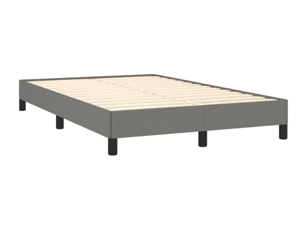 Cadre de lit sans matelas gris foncé 120x190 cm tissu LAMB46288