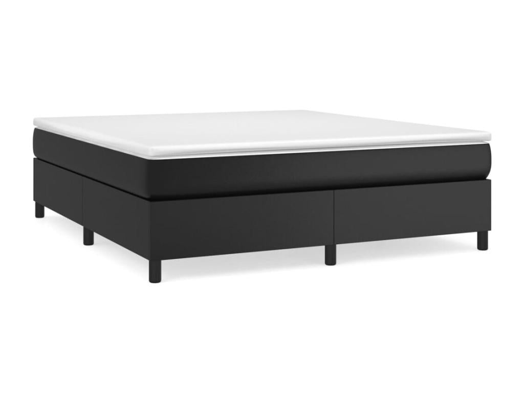 Cadre de lit sans matelas noir 160x200 cm similicuir QPVM11478