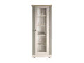 Lumenao - 1-Door Display Cabinet in Whitewashed Oak and Light Oak Finish OFIU52503