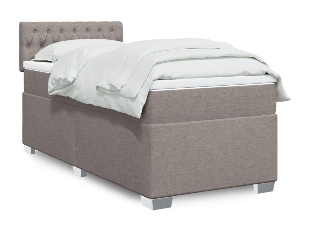Sommier à Lumenao de lit avec matelas Lumenao 90x190 cm Tissu MOOP84026