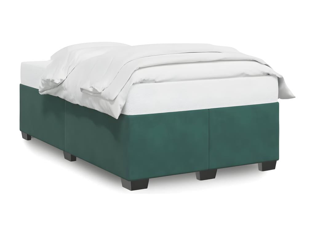 Cadre de lit vert foncé 120x190 cm velours DEZH89535