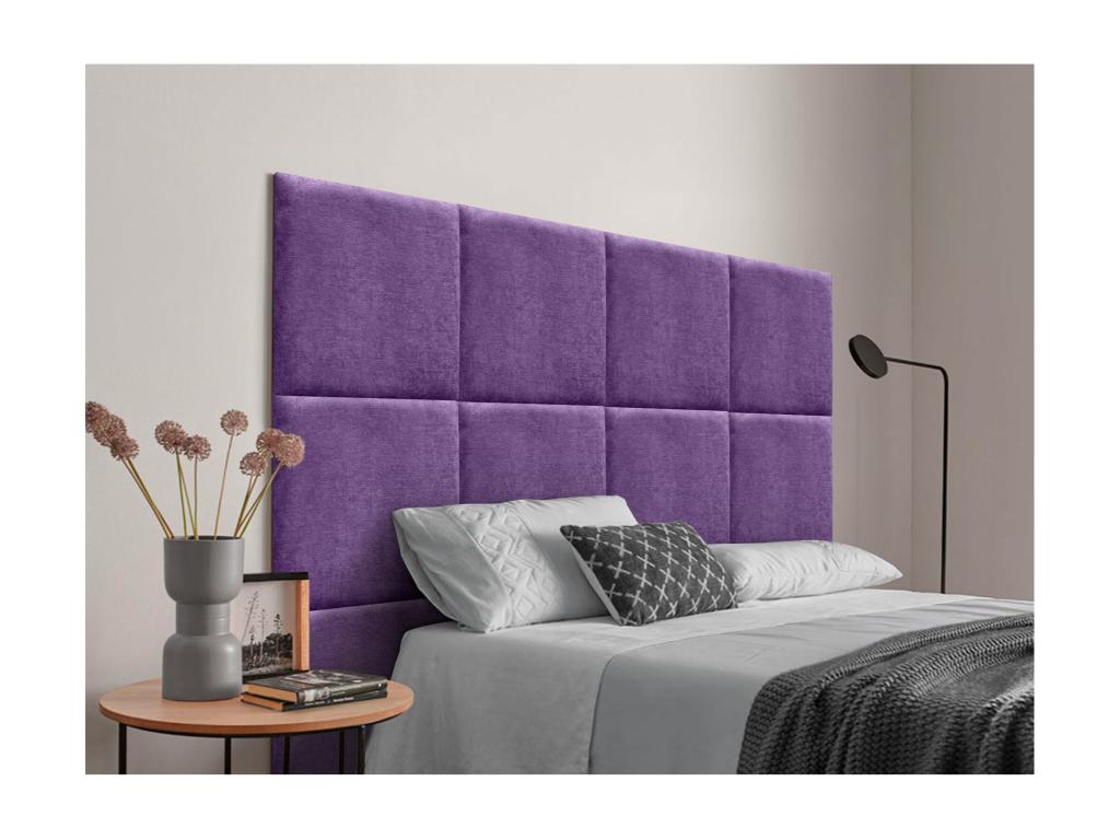 Lumenao Tête de lit tapissée en tissu Lumenao composée de panneaux de lit autocollants interchangeables pour chambre de luxe Lumenao 110 cm  CMKD91143