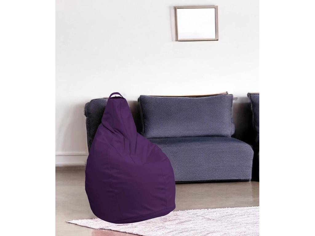Pouf Ventoriq Fauteuil polyvalent Chaise sac Pouf repose-pieds Made in Italy 90x90 h120 cm Violet HONX84155