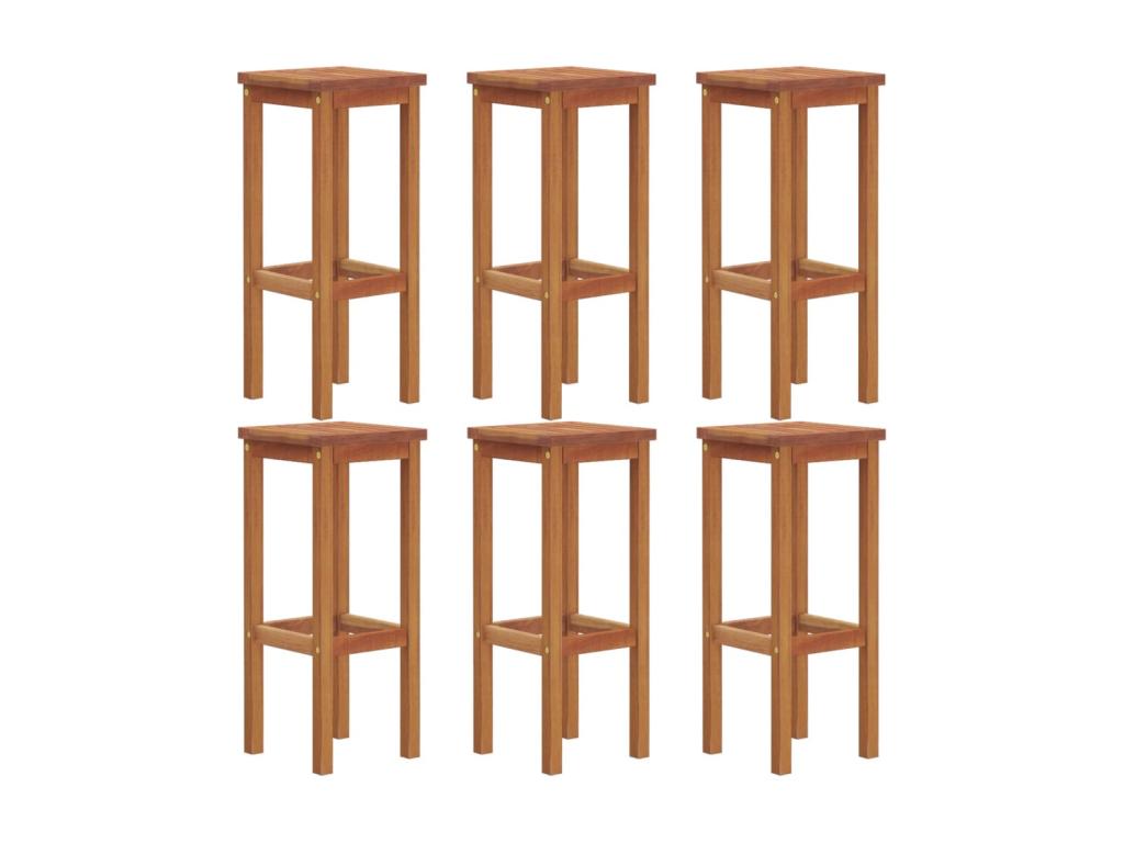 Ventoriq KIUA89399 Solid Wood Bar Stools, Set of 6