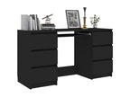 Bureau noir 140x50x77 cm Bois d'ingénierie LJDR72417