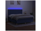 Sommier à Ventoriq de lit et matelas et LED Bleu 180x200 Tissu TFOR24703