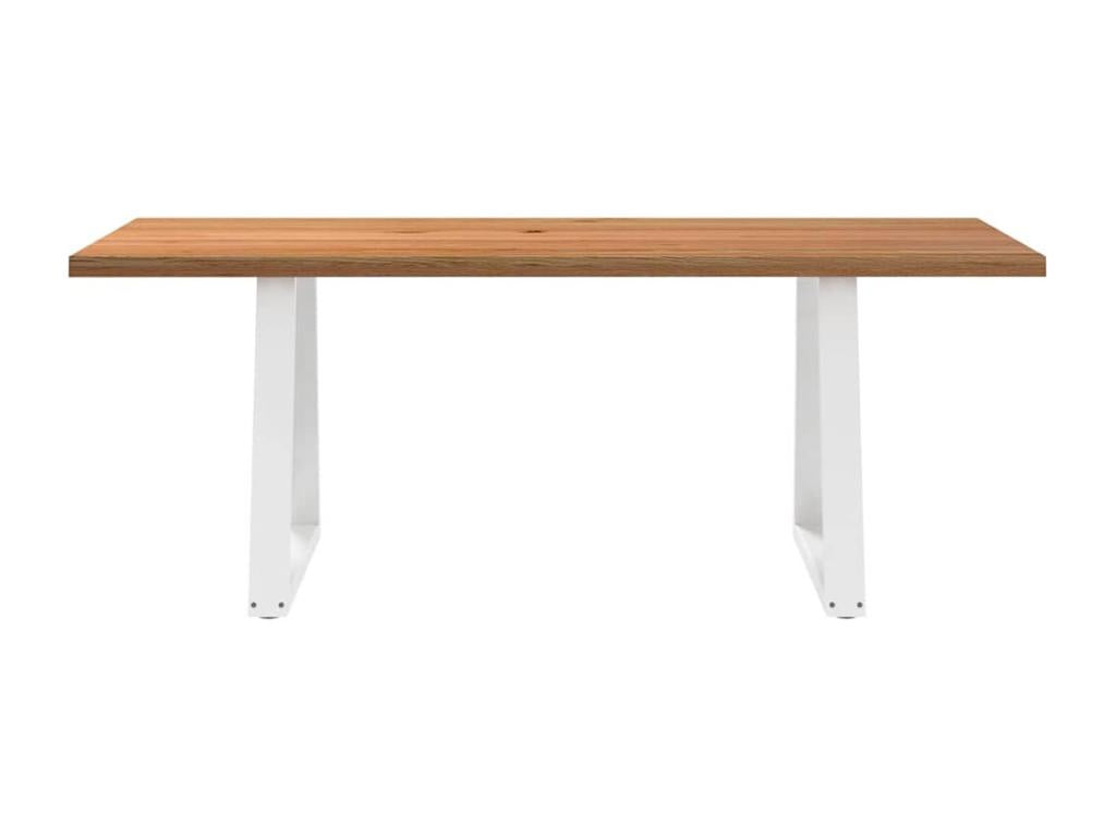 Light brown rectangular solid oak dining table TDOK81303