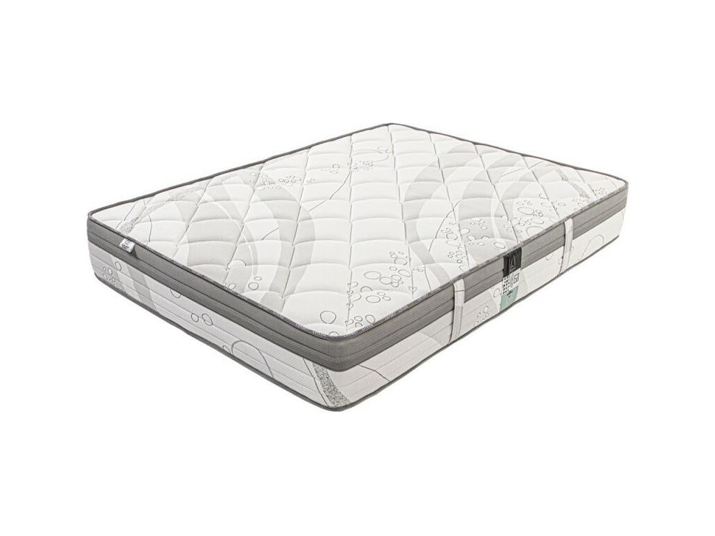 Ensemble Matelas Relaxation 26 cm ressorts ensachés ferme face été/hiver sommier beige ep20cm oreiller couette 140x190cm EQHB57094