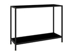 Black console table 100x35x75 cm Tempered glass BLTB07426