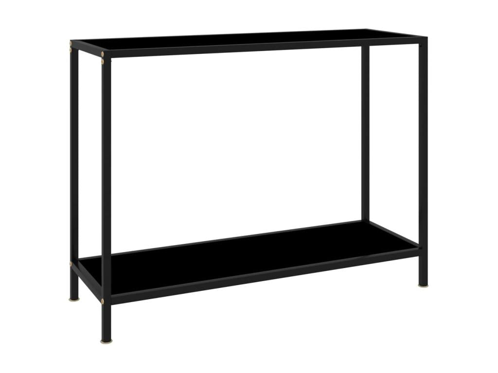 Black console table 100x35x75 cm Tempered glass BLTB07426