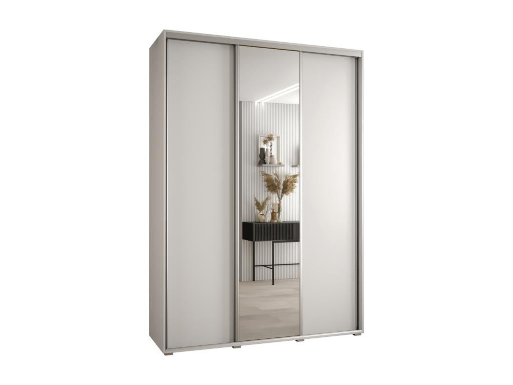 ARMOIRE Ventoriq 3 À PORTES COULISSANTES 235.2/180/45 3 portes Blanc/Blanc/Argent FSAO67606