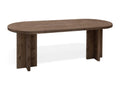 Oval dining table in brown fir wood 160x75cm - Lumenao BMFQ42105