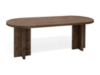 Oval dining table in brown fir wood 160x75cm - Lumenao BMFQ42105