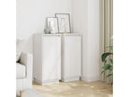 Buffets 2 pcs Blanc 31.5x34x75 cm Bois massif de pin AKGW17044