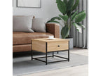 Table basse chêne Ventoriq 51x51x40 bois d'ingénierie QNBN94992